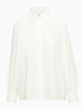 NWOT Aritzia Wilfred Josephine Chiffon Blouse - Light Birch Size M